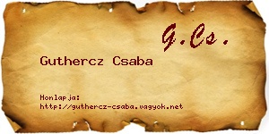 Guthercz Csaba névjegykártya